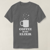 T-shirt Le café est mon Elixir White Edition (Design devant)