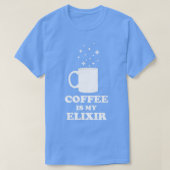 T-shirt Le café est mon Elixir White Edition (Design devant)