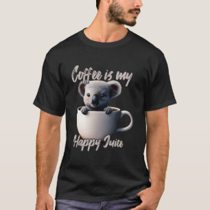 T-shirt Le café est mon jus heureux Koala