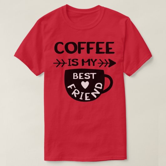 T-shirt Le Café Est Mon Meilleur Ami Svg Phrase (Design devant)