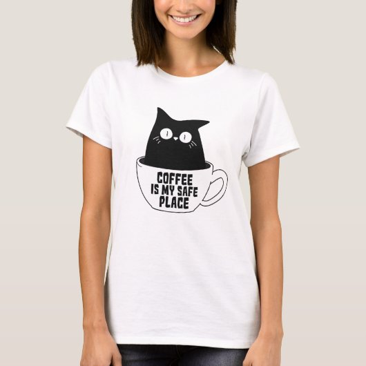 T-shirt Le Café Est Mon Refuge (Devant)