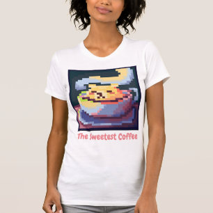 T-shirt Le café le plus doux pixel art, Pixel Art, chemise