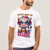 T-shirt Le café m'aide à tolérer les idiots (Devant)