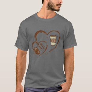 T-shirt Le Café Rencontre Le Bagel Dans Le Réseau Cardiaqu