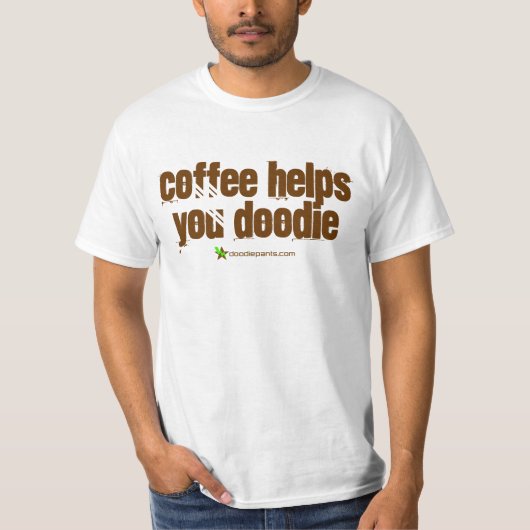 T-shirt Le café vous aide Doodie (Devant)