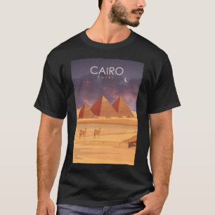 T-shirt Le Caire Egypte Poster de voyage Vintage minimalis