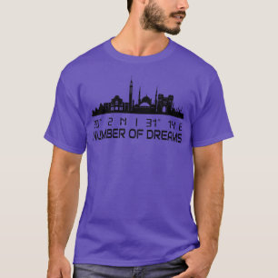 T-shirt Le Caire Skyline Gps Coordonner Egypte 1