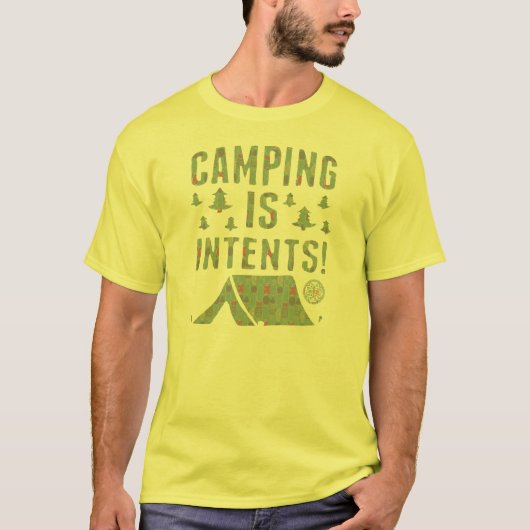 T-shirt Le camping est des intentions (Devant)