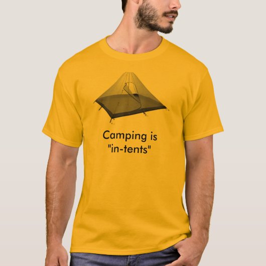 T-shirt Le camping est des " intentions " (Devant)