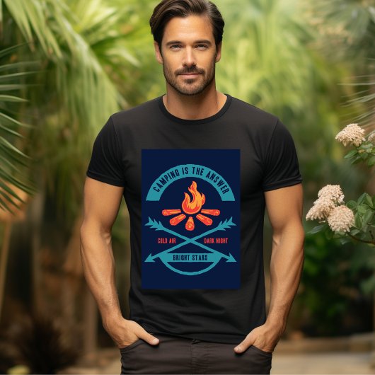 T-shirt Le camping est la réponse de l'air froid et de la