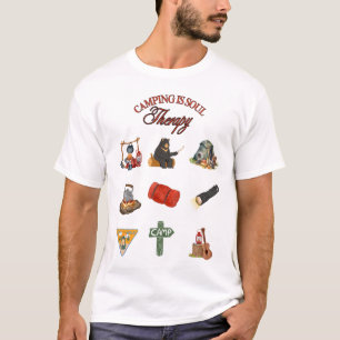 T-shirt Le camping est la thérapie de l'âme