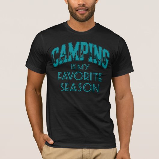 T-shirt Le Camping Est Ma Saison Préférée (Devant)