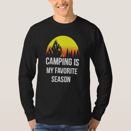 T-shirt Le Camping Est Ma Saison Préférée - Camping (Devant)