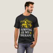 T-shirt Le camping est ma thérapie drôle (Devant entier)
