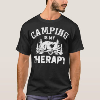 T-shirt Le Camping Est Ma Thérapie  Drôle Camping Hommes  