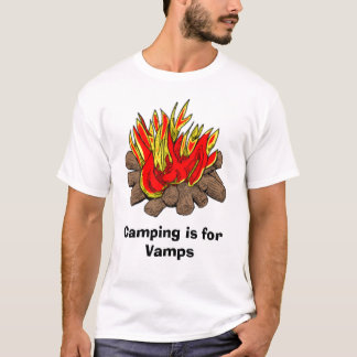 T-shirt Le camping est pour des vamps