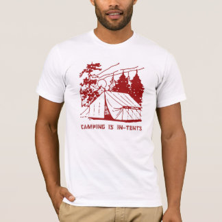T-shirt Le camping est scène d'intentions, rouge