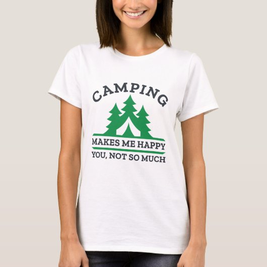 T-shirt Le Camping Me Rend Heureux (Devant)