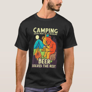 T-shirt Le camping résout la plupart de mes problèmes la b