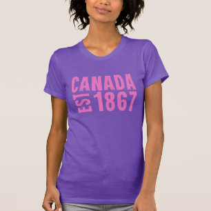 T-shirt Le Canada A Établi 1867 Anniversaire 150 Ans