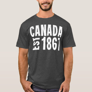T-shirt Le Canada A Établi 1867 Anniversaire 150 Ans