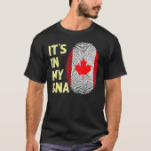T-shirt Le Canada Dans Mon Adn Équipe Canadienne Du Drapea (Devant)