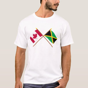 T-shirt Le Canada et les drapeaux croisés par Jamaïque