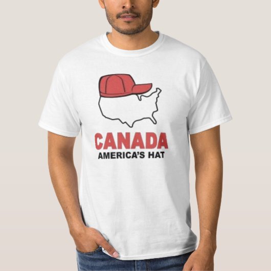 T-SHIRT LE CANADA : LE CASQUETTE DE L'AMÉRIQUE (Devant)