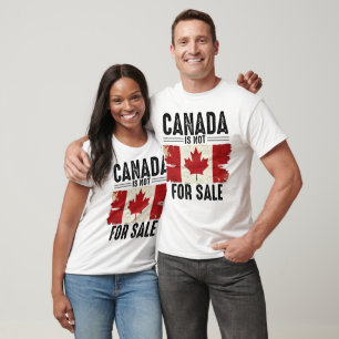 T-shirt Le Canada n'est pas à vendre Distorsion Drapeau