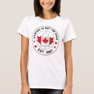 T-shirt Le Canada n'est pas à vendre Est 1867 Drapeau cana