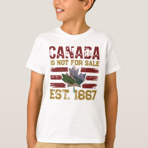 T-shirt Le Canada n'est pas à vendre Est 1867 Vintage Grun