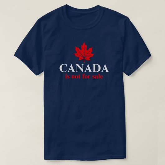 T-shirt Le Canada n'est pas à vendre Rouge Blanc (Design devant)
