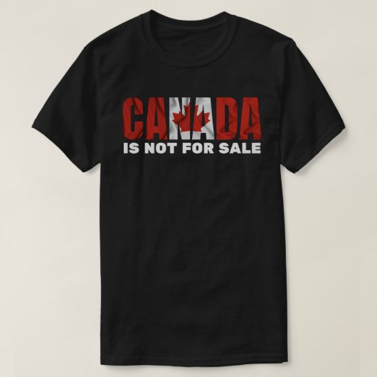 T-shirt LE CANADA N'EST PAS EN VENTE Maple Leaf Flag (Design devant)