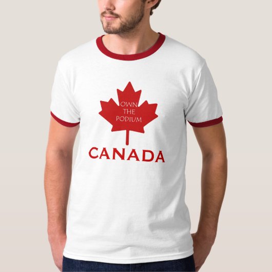 T-shirt Le Canada possèdent le Podium2 (Devant)