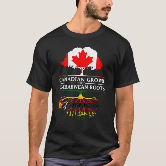 T-shirt Le Canadien développé avec le Zimbabwéen enracine (Devant)