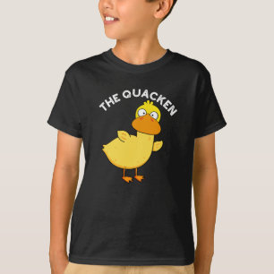 T-shirt Le Canard Drôle de Quacken Pun Sombre
