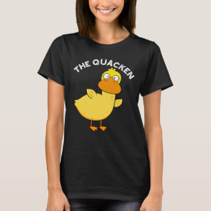 T-shirt Le Canard Drôle de Quacken Pun Sombre BG
