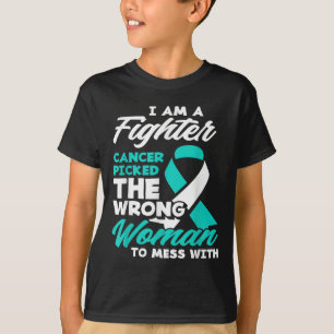 T-shirt Le cancer de la femme de combat a pris une fausse