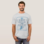 T-shirt Le cancer de la prostate gardent le calme et (Devant entier)