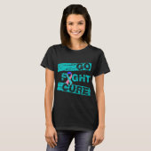 T-shirt Le cancer de la thyroïde vont traitement de combat (Devant entier)