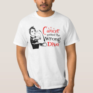 T-shirt Le cancer de poumon a sélectionné la diva fausse