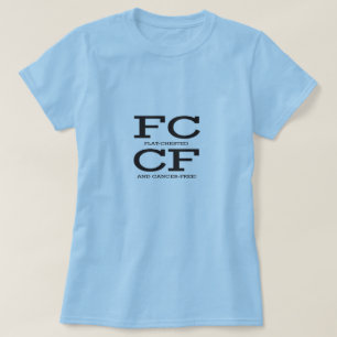 T-shirt Le cancer du sein chested plat de FCCF libèrent l