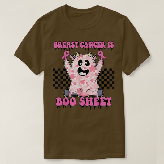 T-shirt Le cancer du sein est Bosheet Retro Super Hal (Design devant)