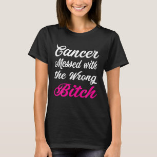 T-shirt Le cancer s'est trompé de sein cancer du sein