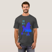 T-shirt le caniche de BLEU - la meilleure barre de piqué (Devant entier)