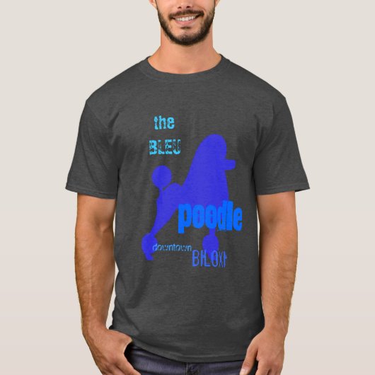 T-shirt le caniche de BLEU - la meilleure barre de piqué (Devant)