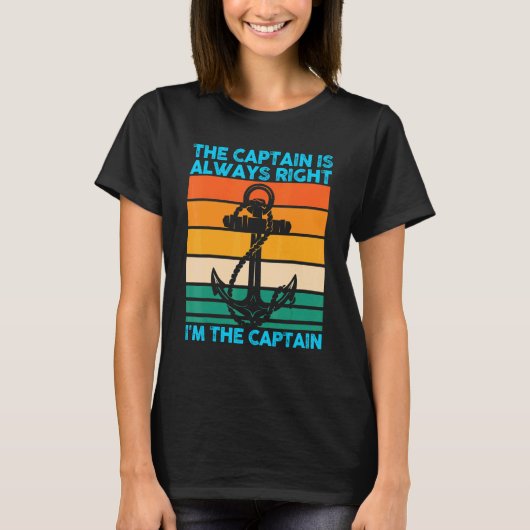 T-shirt Le capitaine a toujours raison Je suis le capitain (Devant)