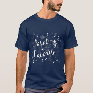 T-shirt Le caronage est mon préféré | Neige & Notes Bleu H
