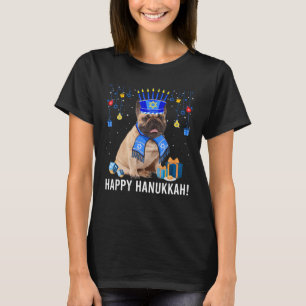 T-shirt Le Casquette de Noël de Bulldog Menorah, joyeux H
