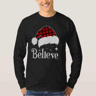 T-shirt Le Casquette Père Noël Rouge Croit En Père Noël Jo